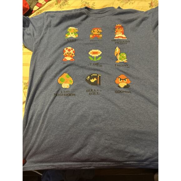 Nintendo Club - rare Mario Shirt SZ Large Nintendo Characters Graphic Print - Picture 1 of 6